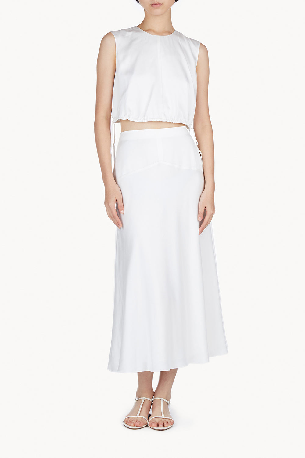 Cecily Top Sand washed Silk Ivory