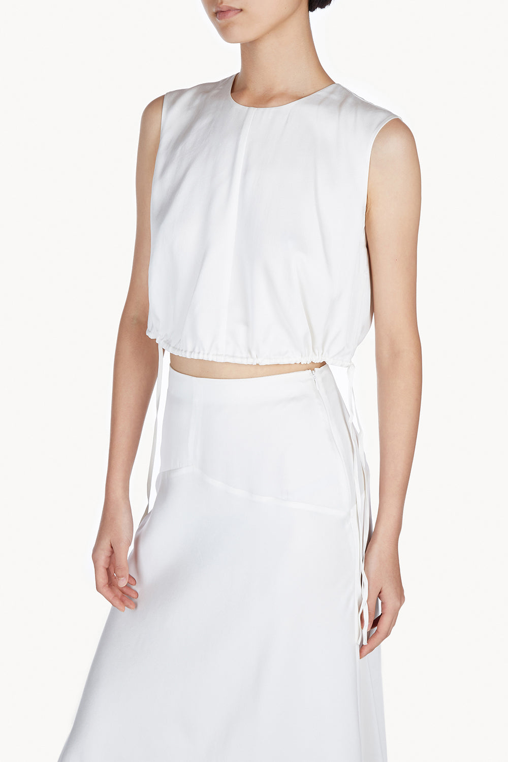 Cecily Top Sand washed Silk Ivory