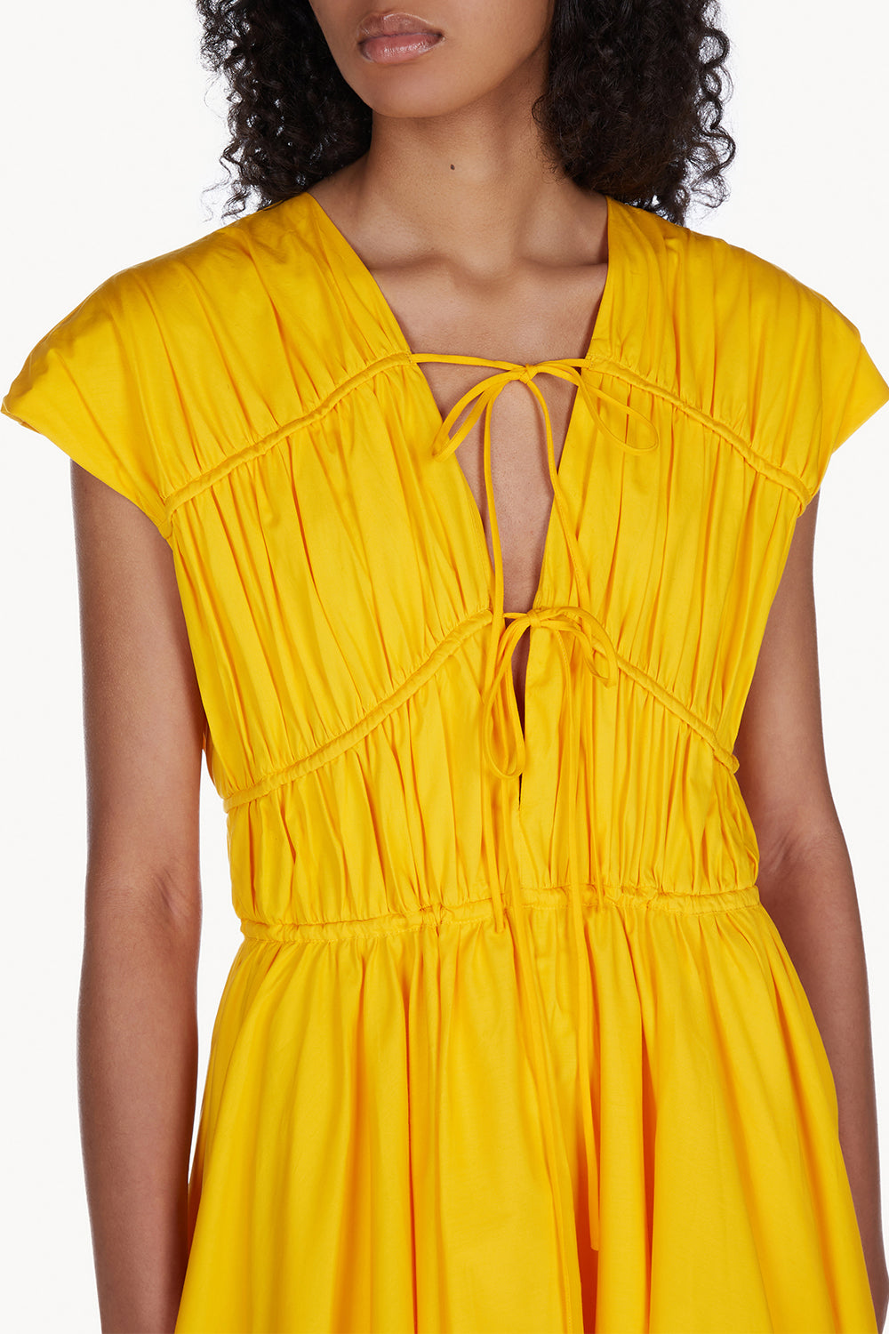Ceres Cotton Midi Dress Golden Yellow