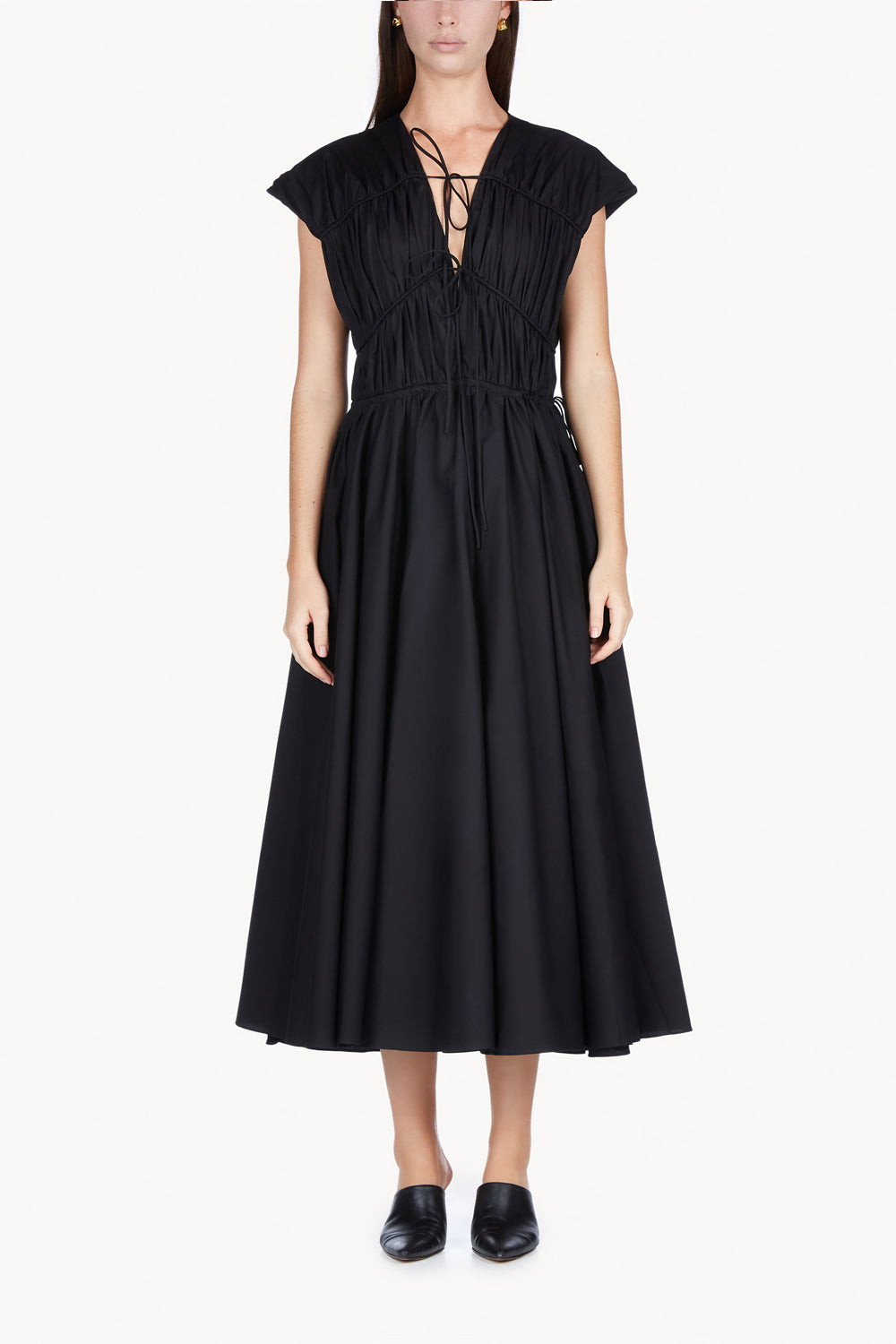 Ceres Organic Cotton Midi Dress Black