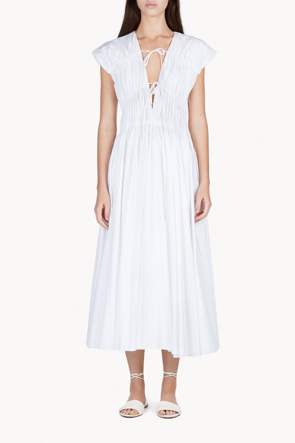Ceres Organic Cotton Midi Dress White