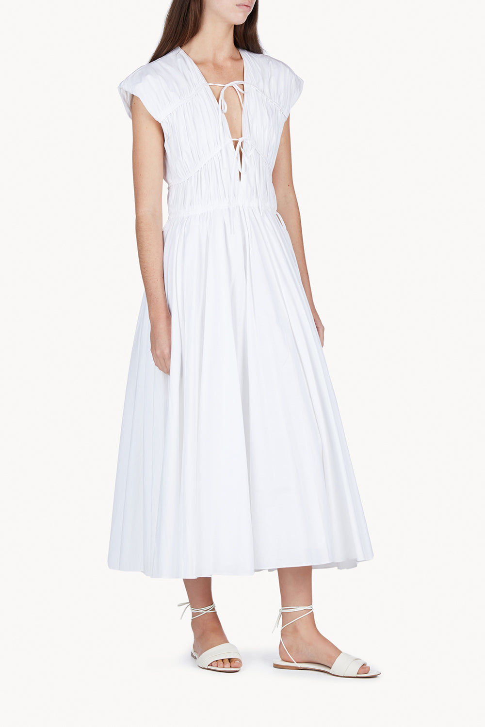 Ceres Organic Cotton Midi Dress White