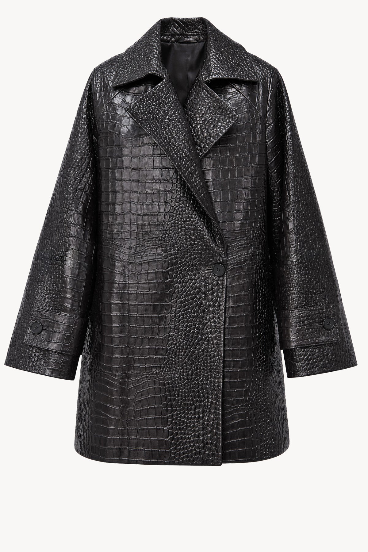 Clea Leather Coat Bitter Chocolate