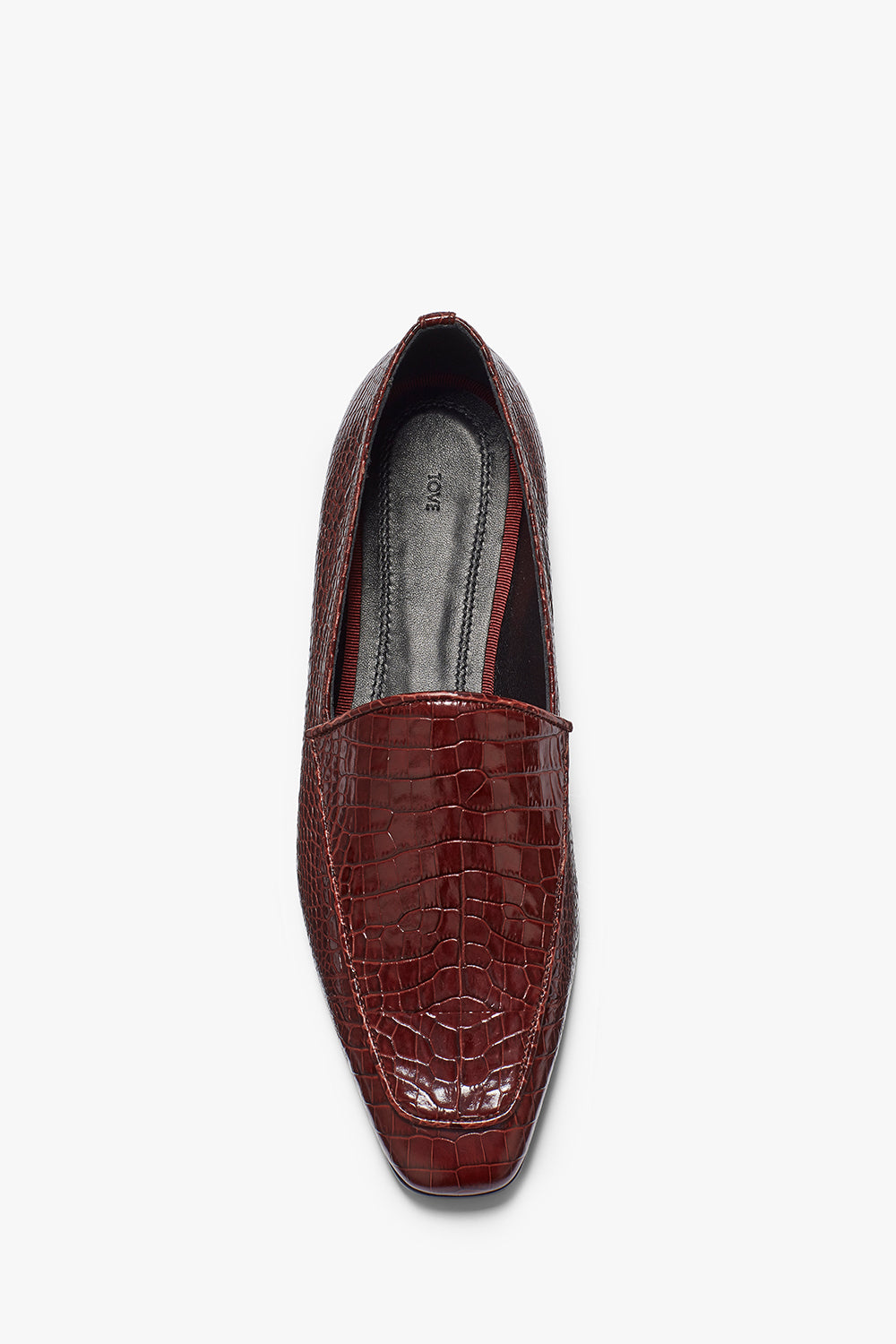 Cora Loafer Textured Burgundy