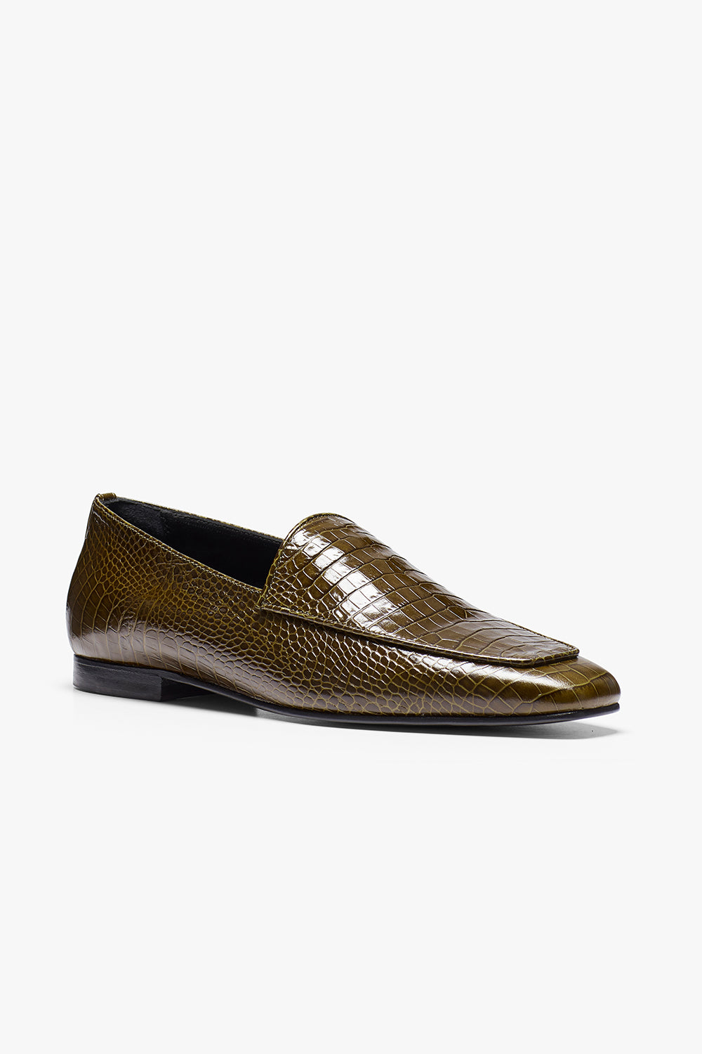 Cora Loafer Textured Moss Green