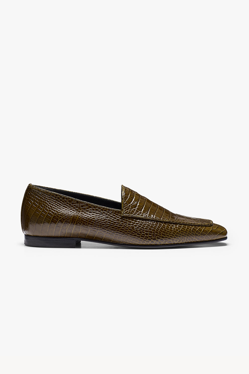 Cora Loafer Textured Moss Green