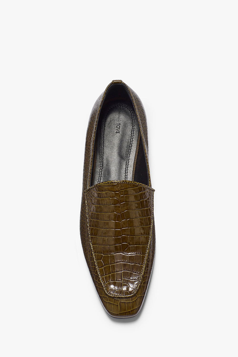 Cora Loafer Textured Moss Green