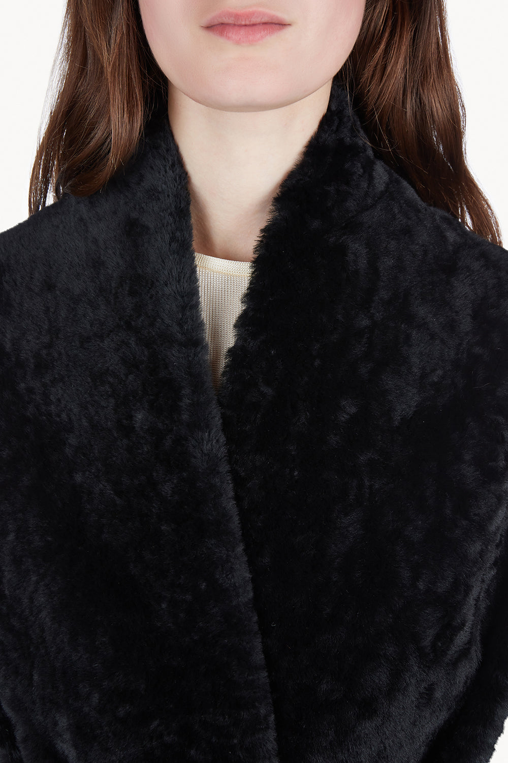 Emily Shearling Coat Black