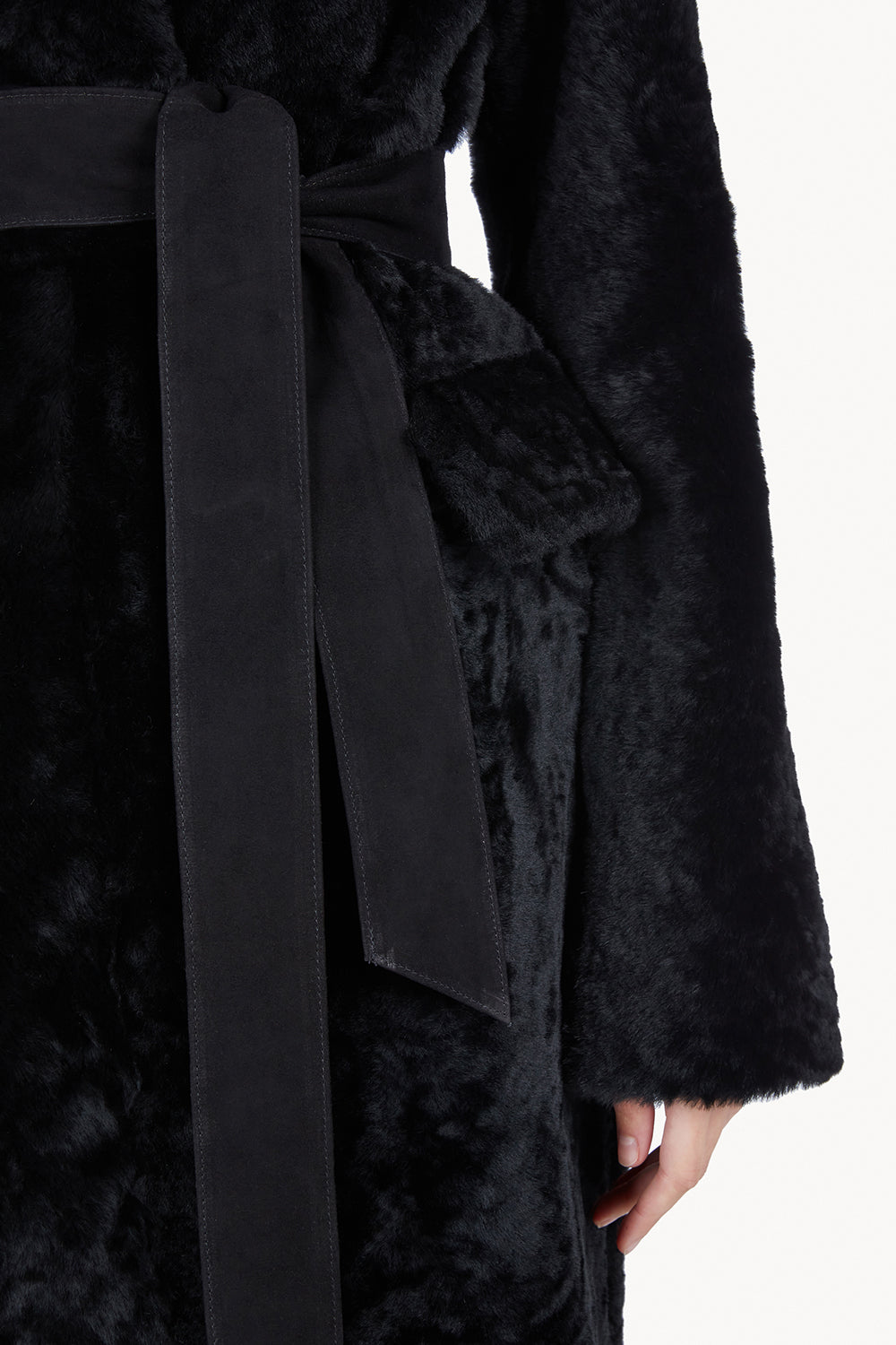 Emily Shearling Coat Black