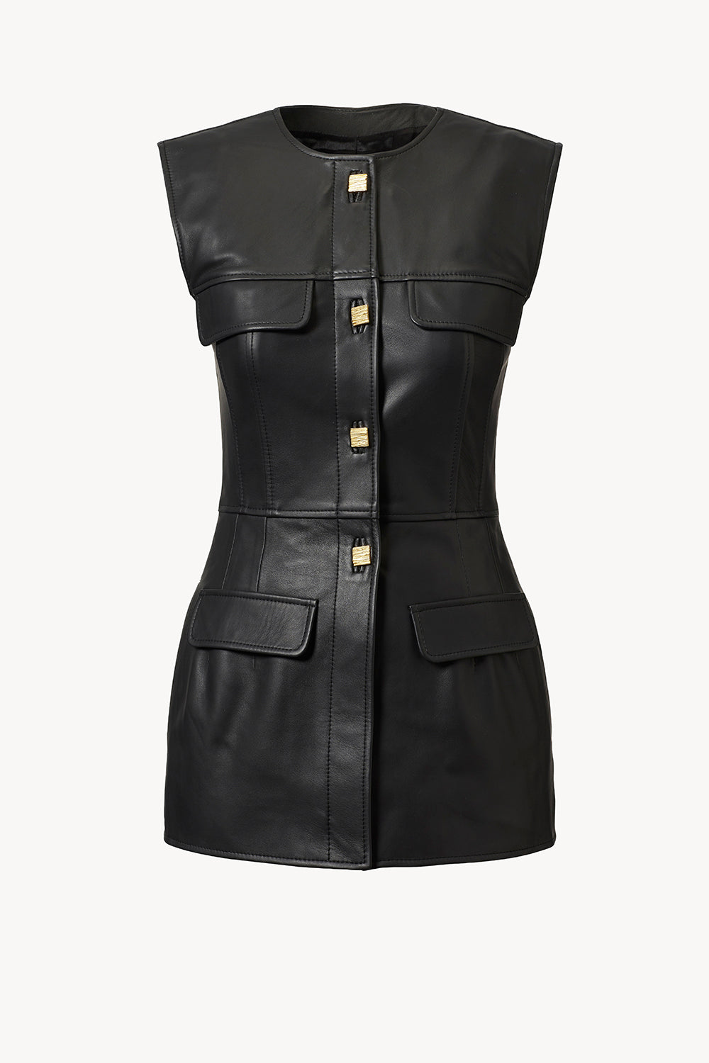Gia Leather Top Black 36 / Black Gia Leather Top Black 36 / Black