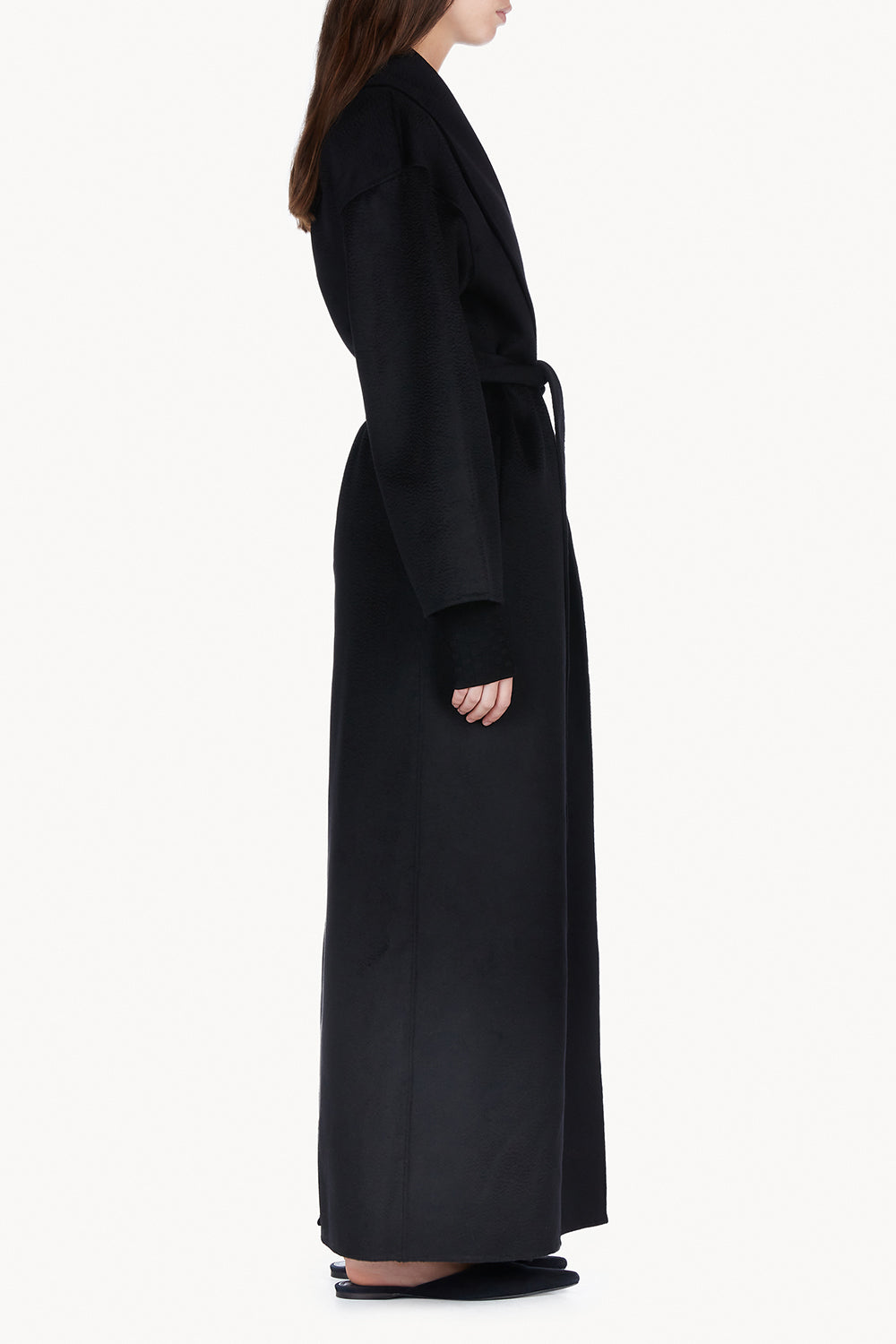 Jore Lambswool Maxi Coat Black