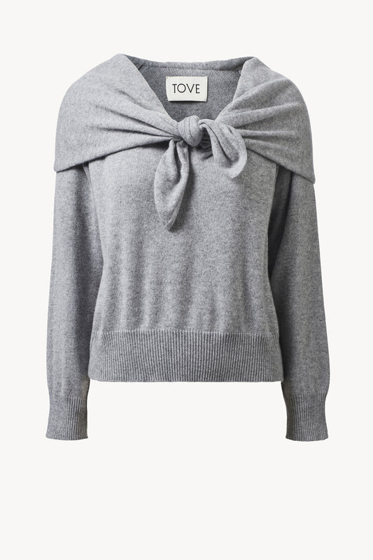 Malia Cashmere Top Grey