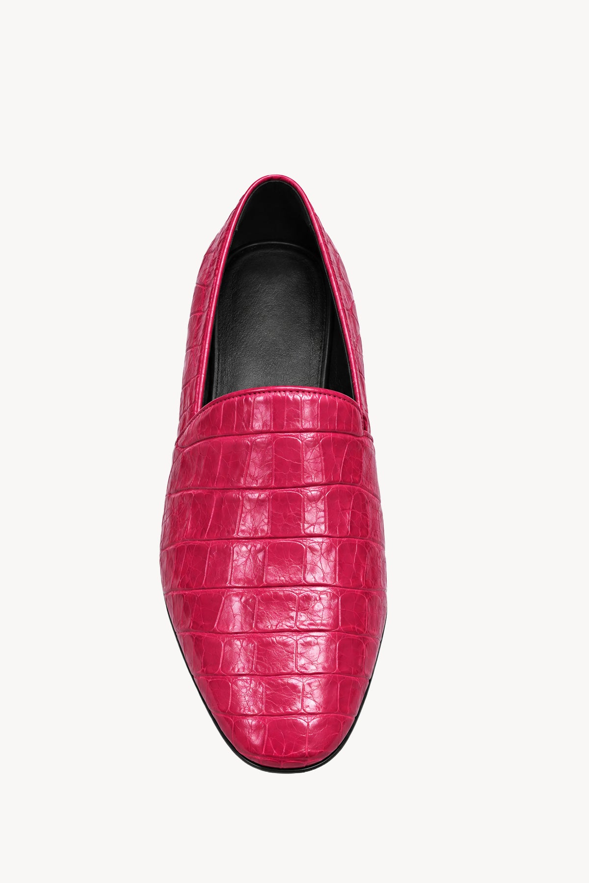 Pascale Embossed Leather Slipper Red