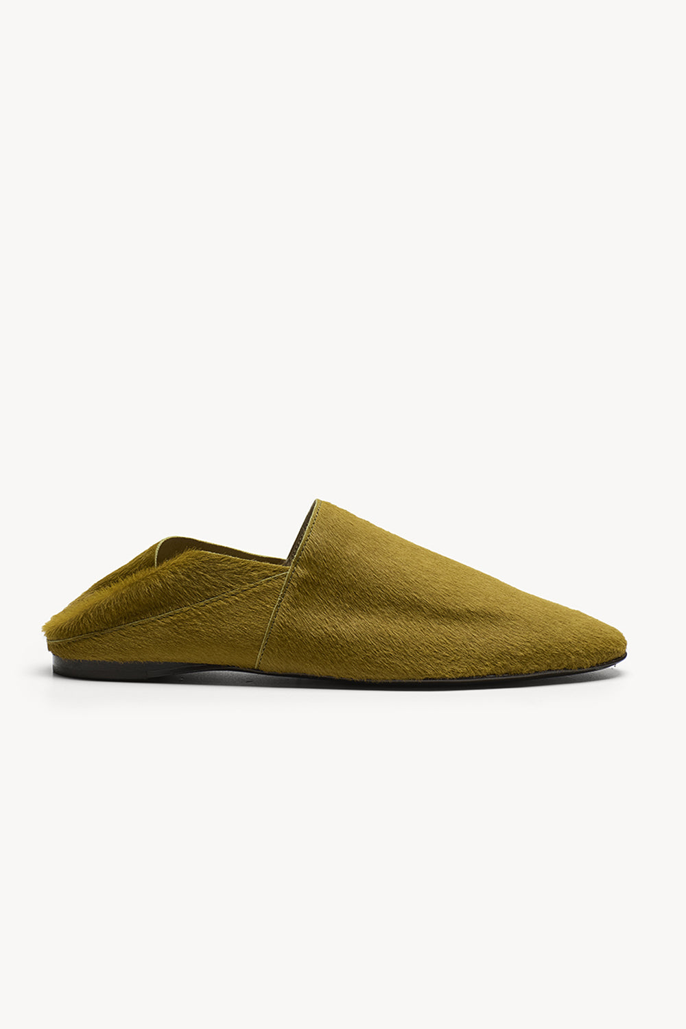 Pascale Slipper Ponyskin Chartreuse