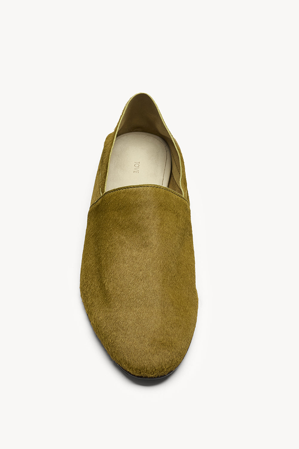 Pascale Slipper Ponyskin Chartreuse