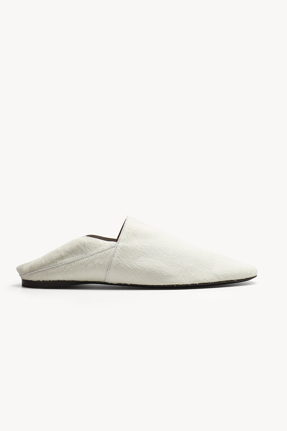 Pascale Slipper Ponyskin White