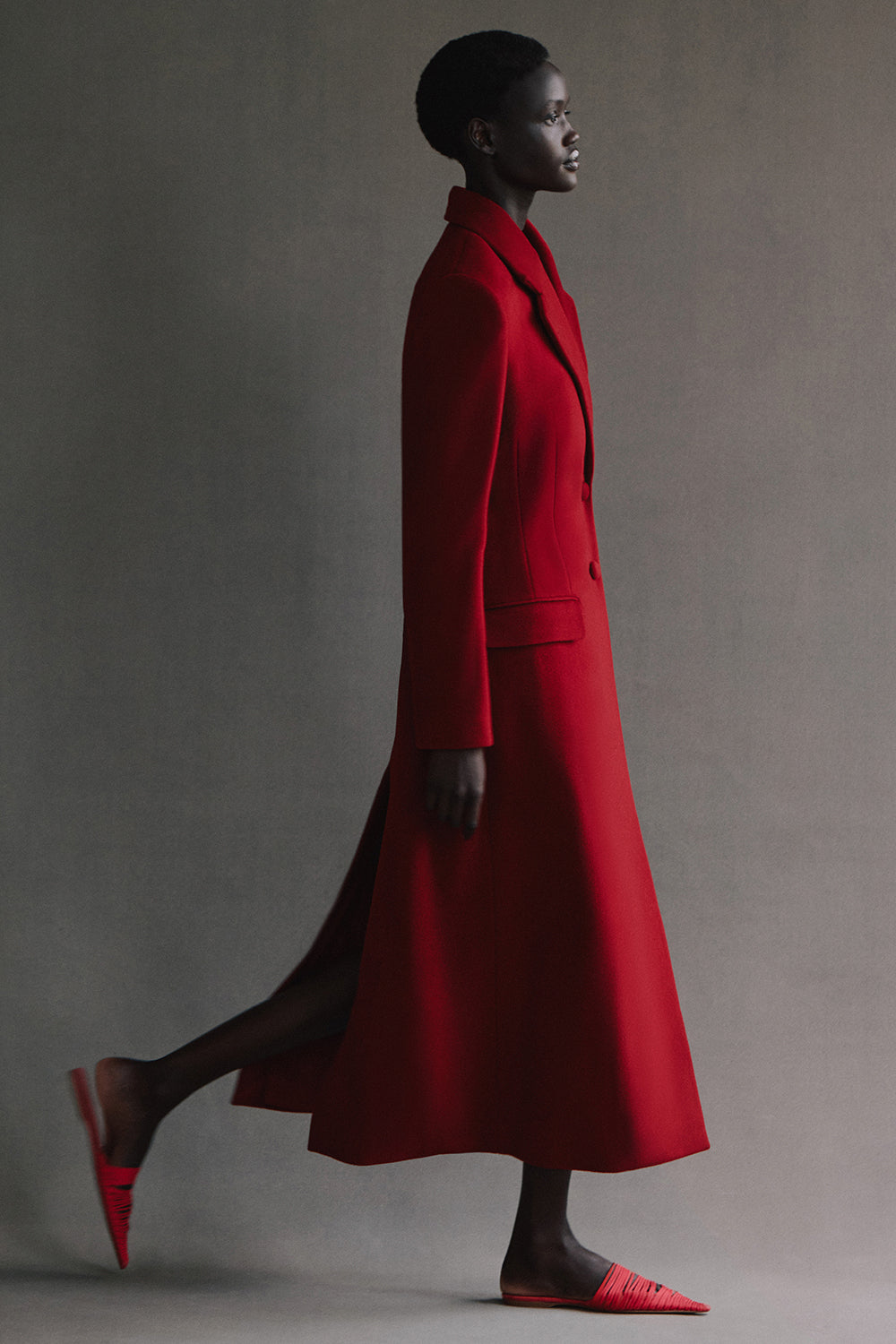 Vonnie Coat Dark Red