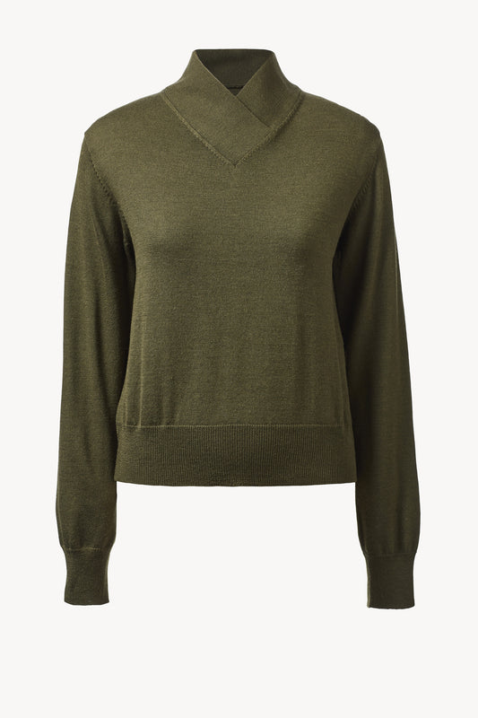 Detta Knit Top Moss Green