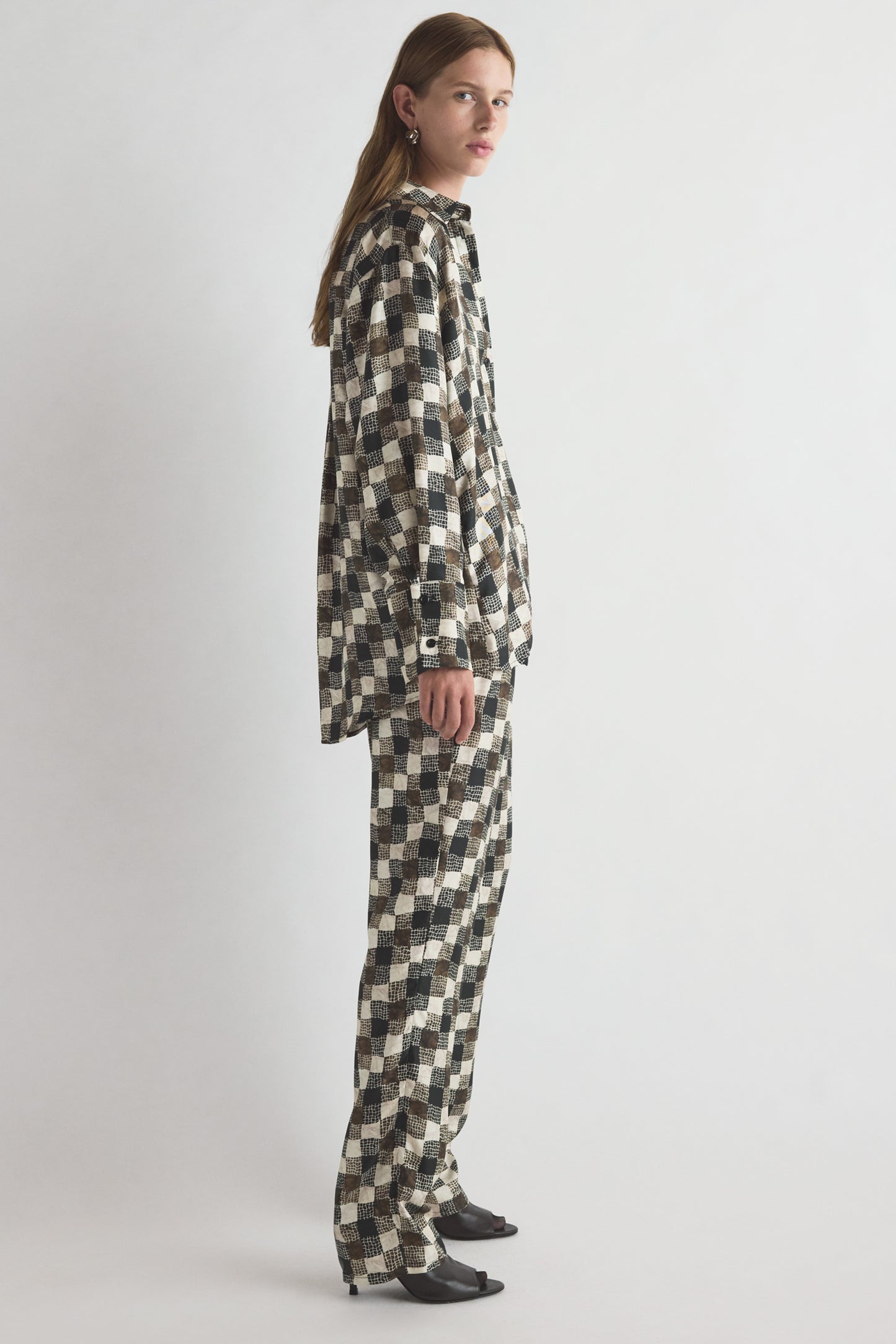 Amal Shirt Textured Check Print