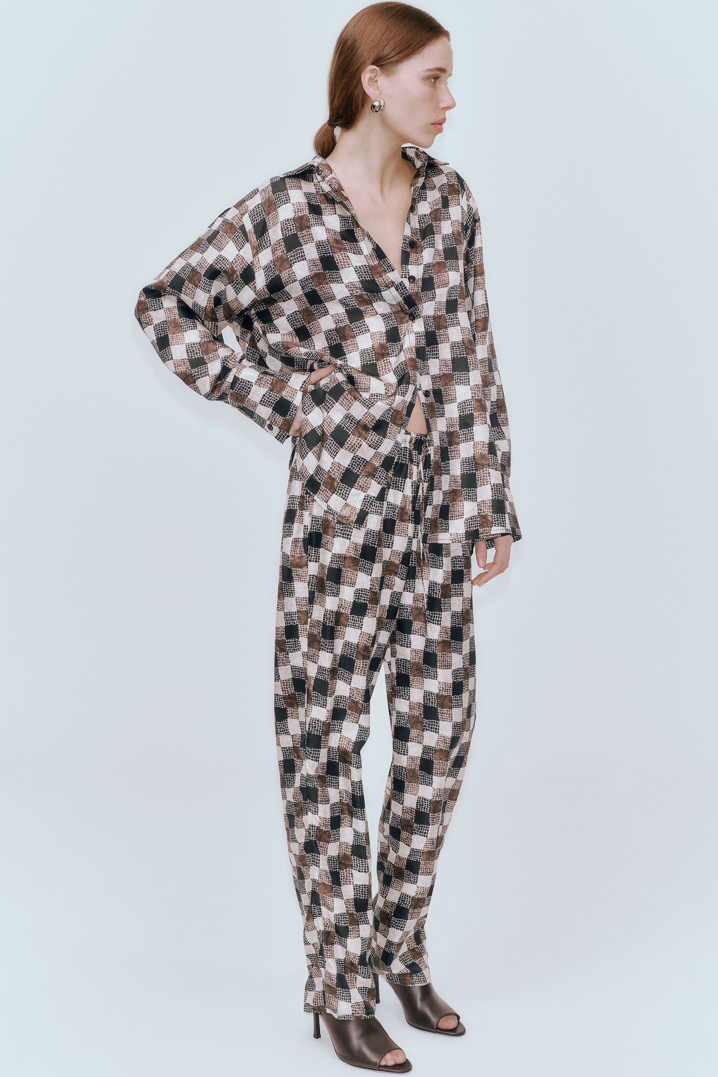 Amal Shirt Textured Check Print