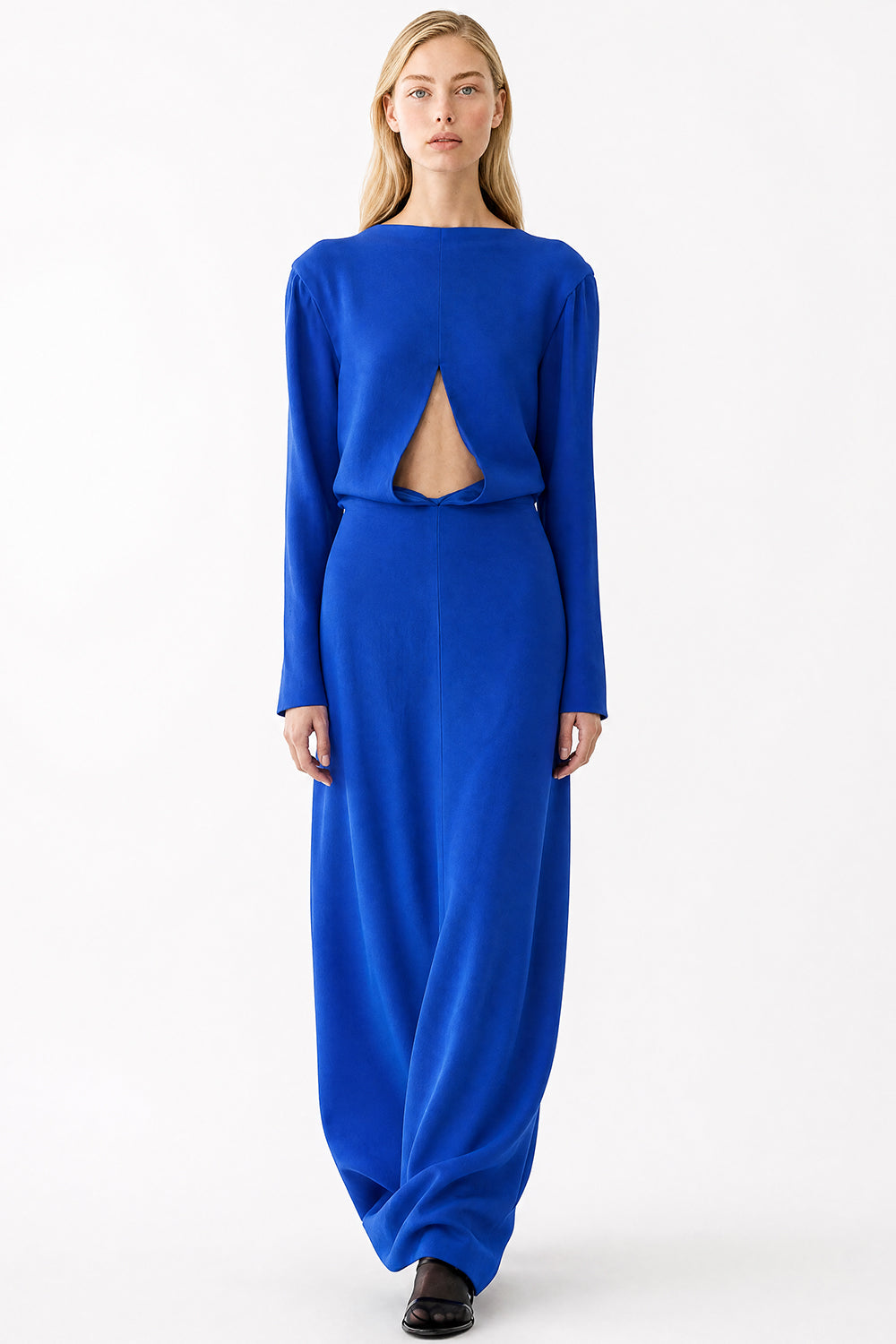 cobalt blue dress long sleeve Helena – TOVE Studio its made from a Color:Limited Dragon Blood Style_Vibrant 27 Blue Wedding Dresses