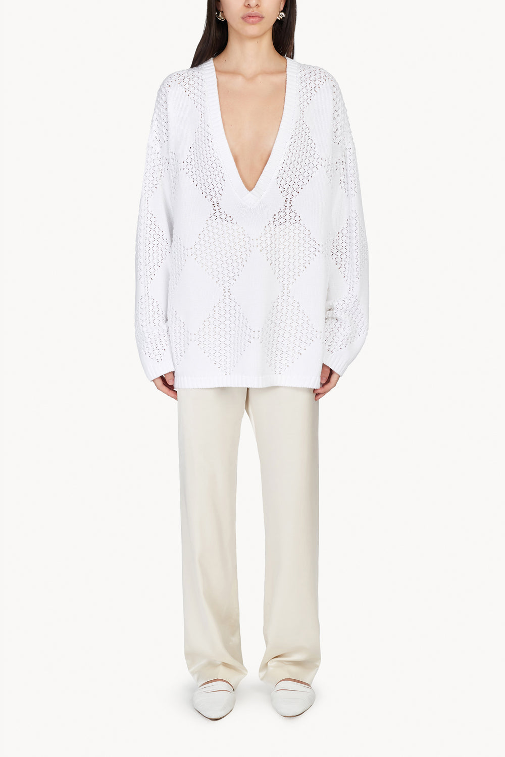 Yara Knitted Jumper White