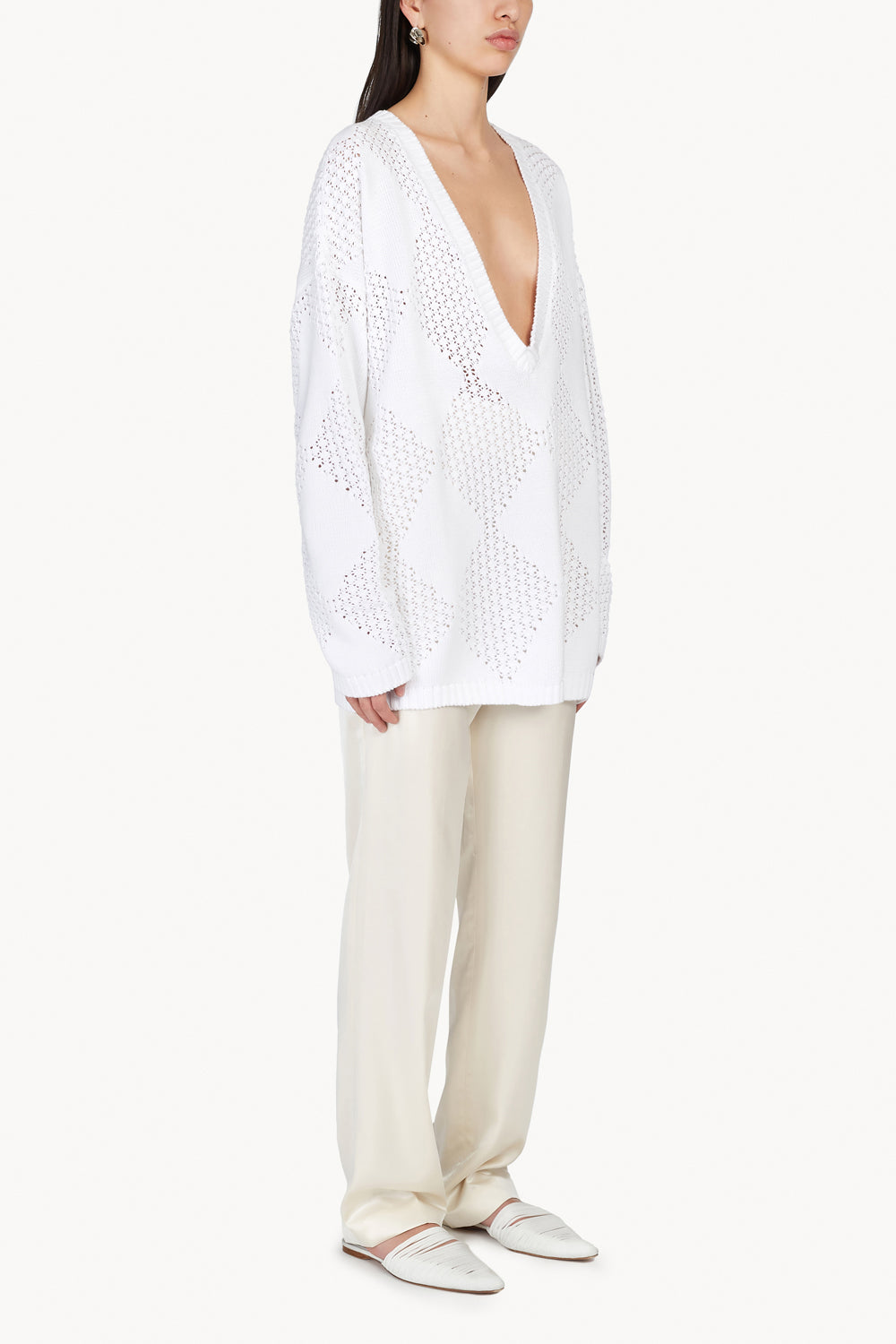 Yara Knitted Jumper White