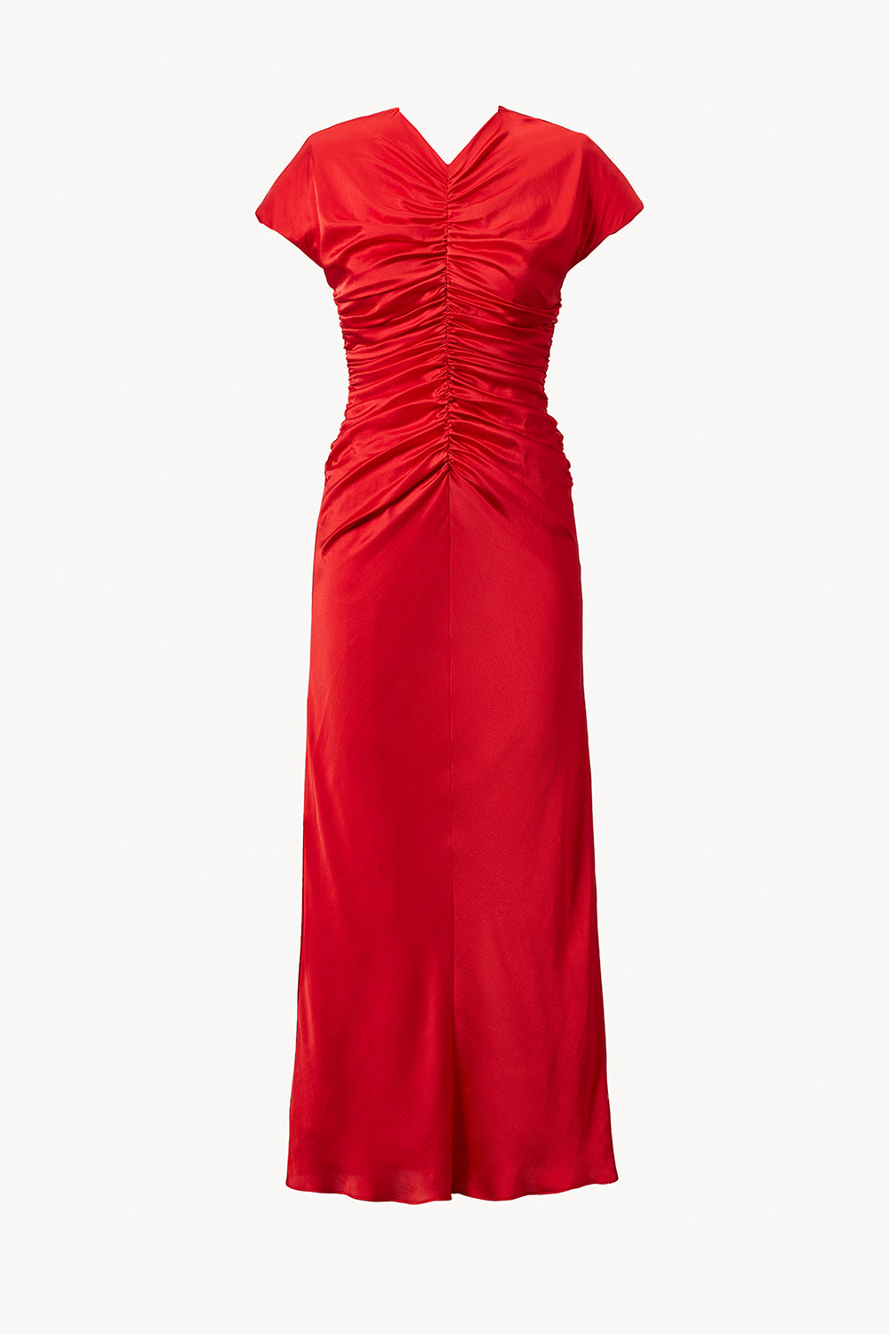 aubree linen dress red London Times Women's Ruffle Neck Eyelet Minidress - Red