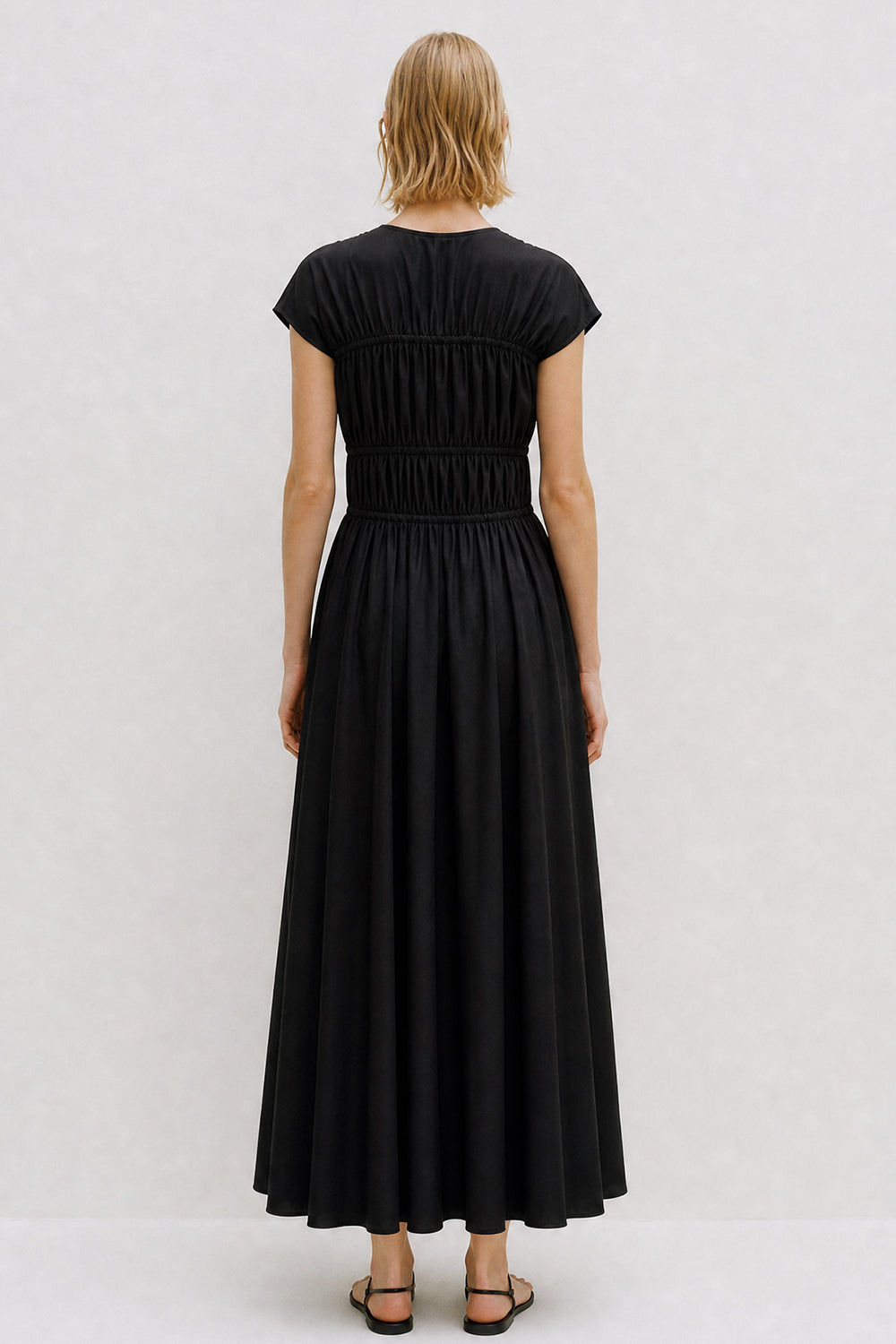 Ceres Organic Cotton Midi Dress Black