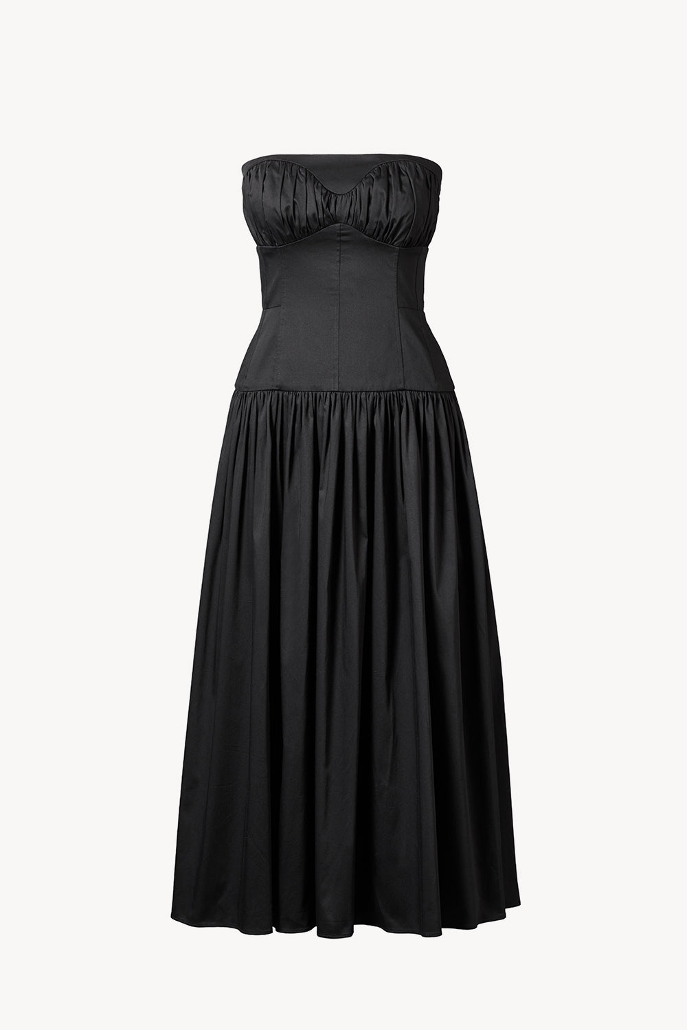 TOVE Lauryn Gathered Cotton-blend Poplin Midi Dress - Women - Black Dresses - S TOVE Lauryn Gathered Cotton-blend Poplin Midi Dress - Women - Black Dresses - S