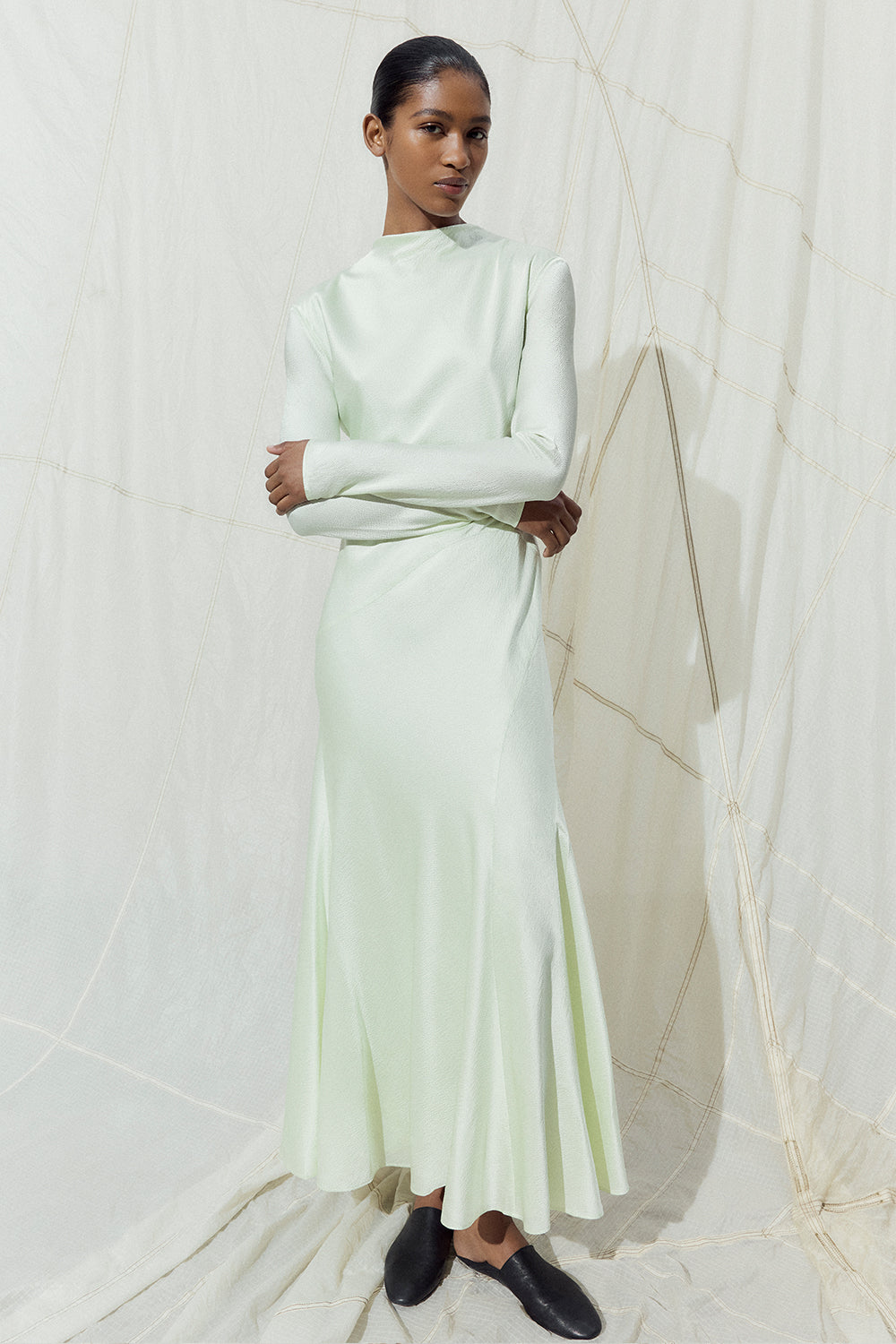 Raquel Dress Pale Pistachio