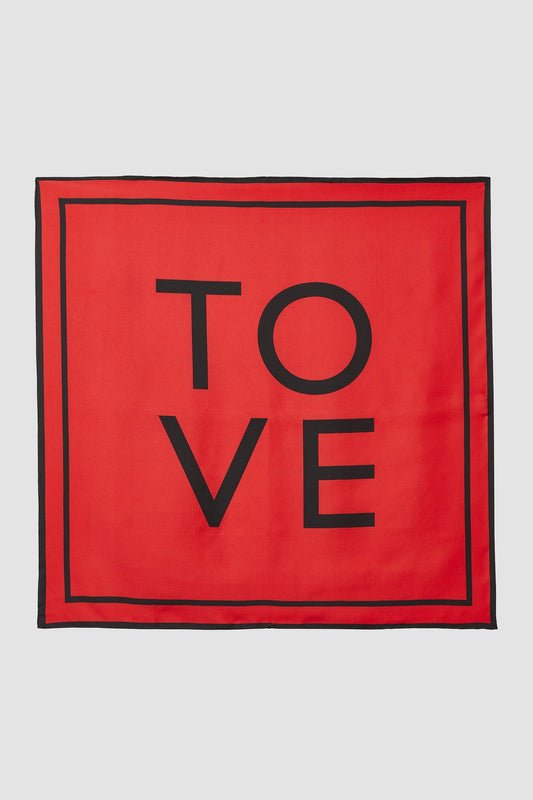 Tove Rowe Silk Scarf Carmine Red