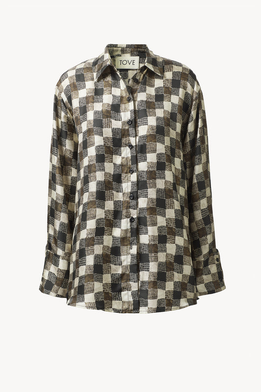 Amal Shirt Textured Check Print