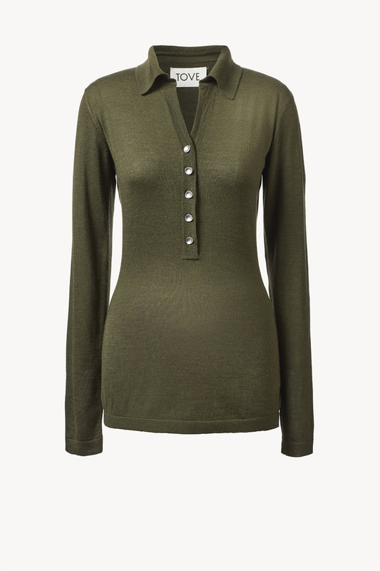 Austine Knit Top Moss Green