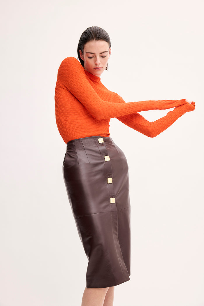 TOVE Studio Avi Knitted Top Coral