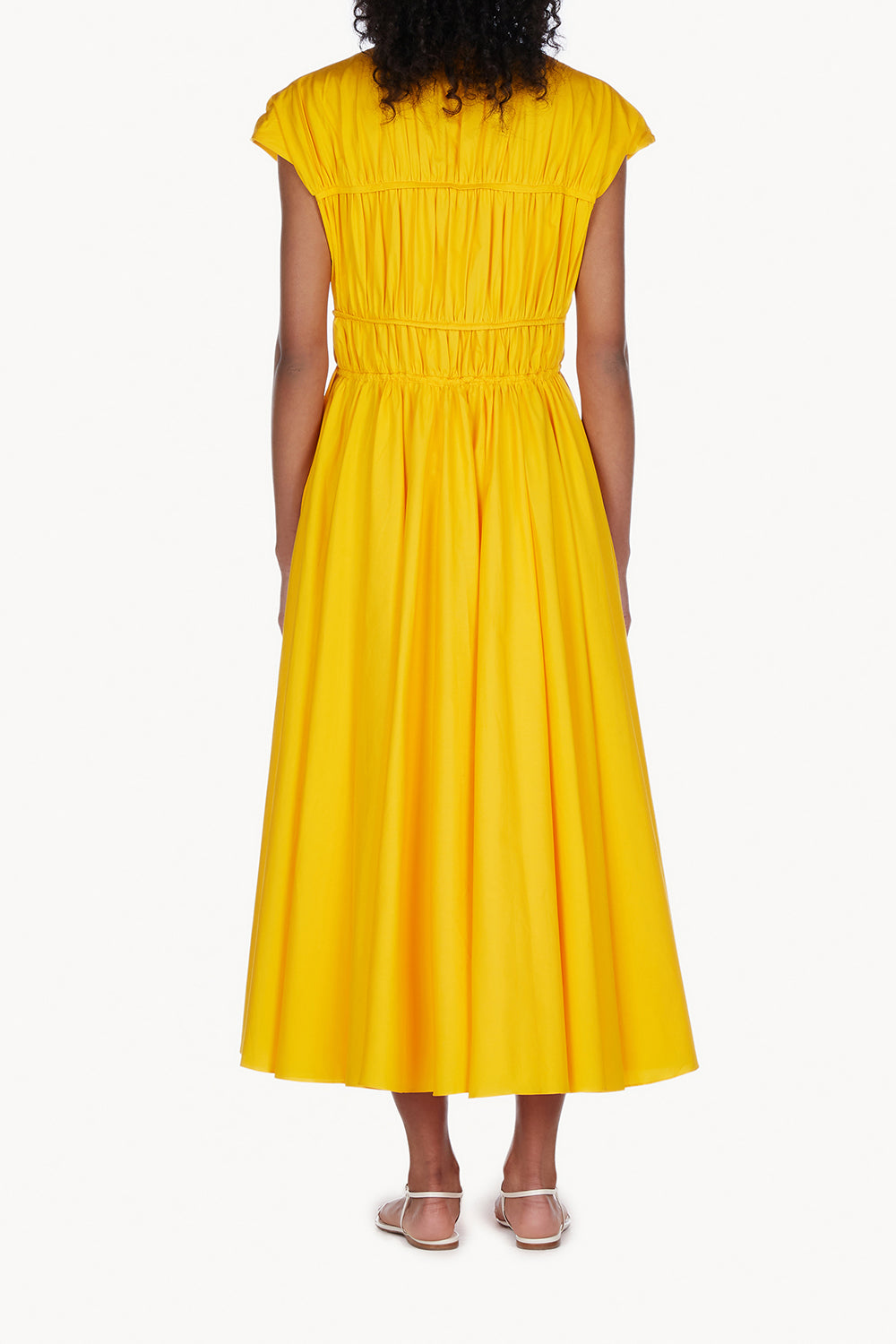 Ceres Cotton Midi Dress Golden Yellow