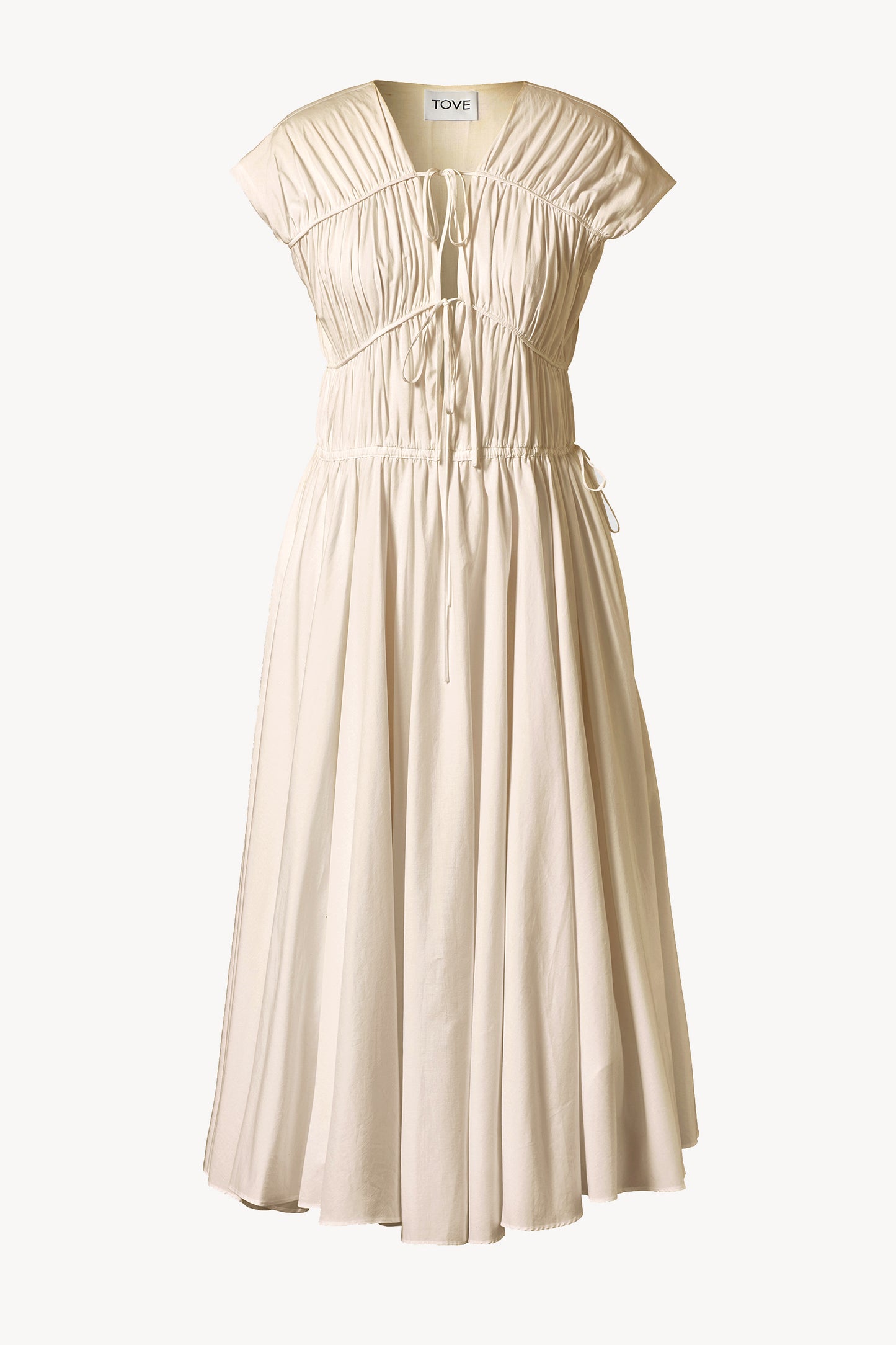 Ceres Organic Cotton Midi Dress Cream