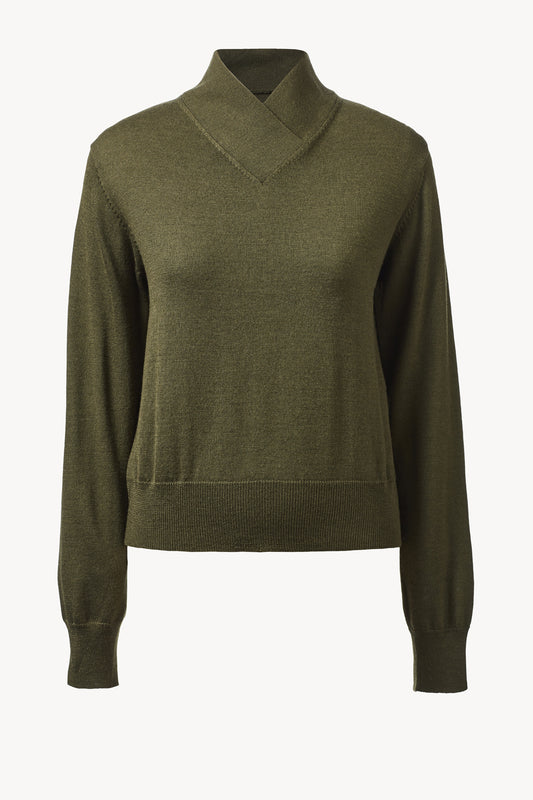 Detta Knit Top Moss Green