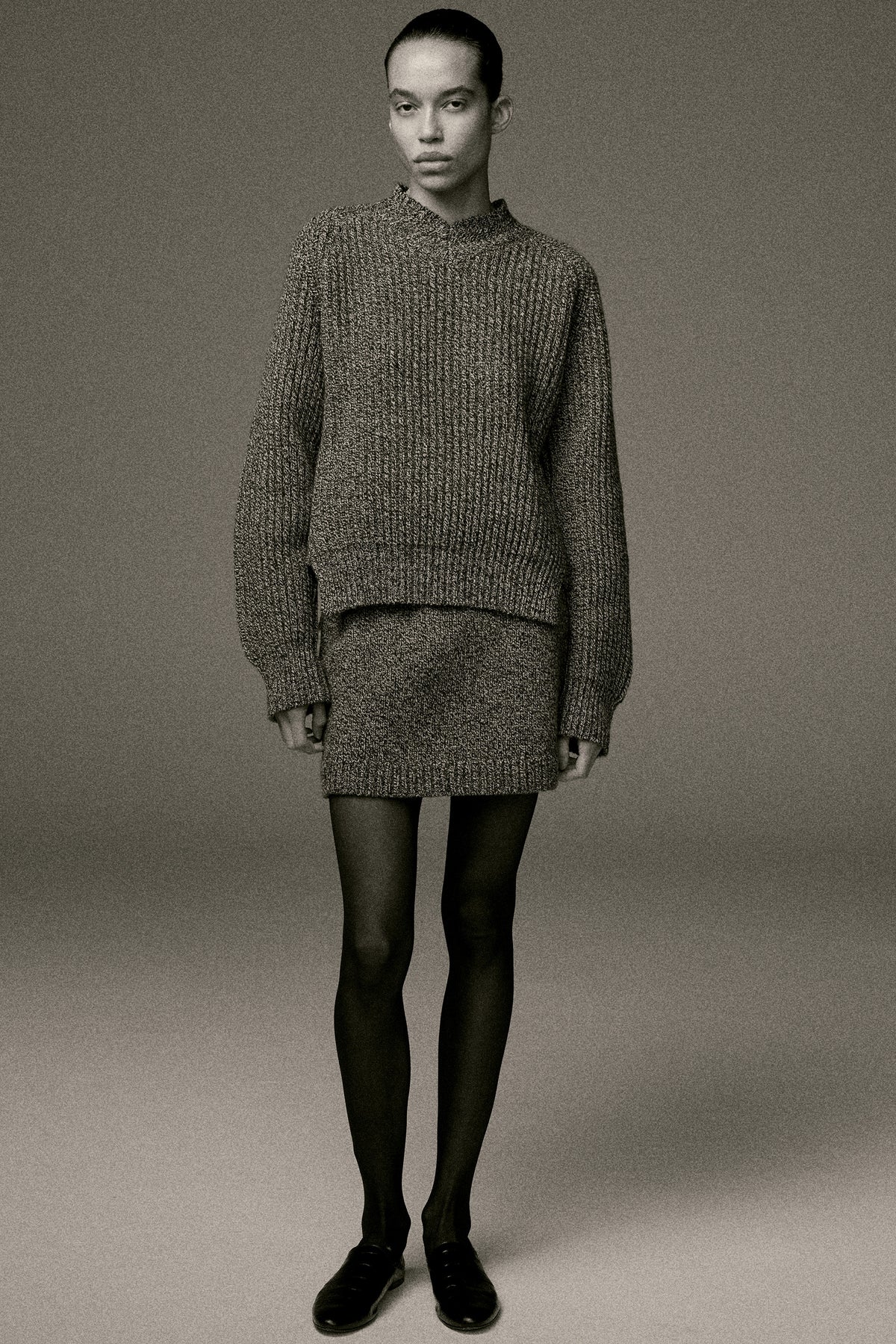 Dusty Knit Skirt Navy
