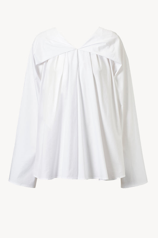 Hana Origami Cotton Top White