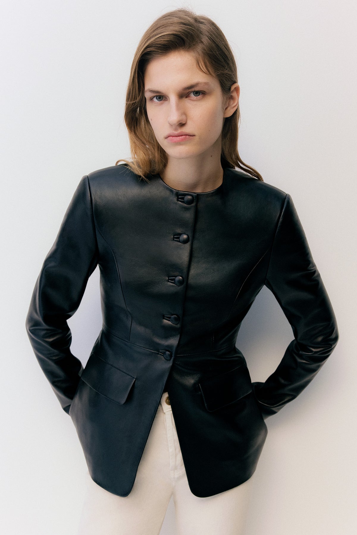 Jed Leather Jacket Black