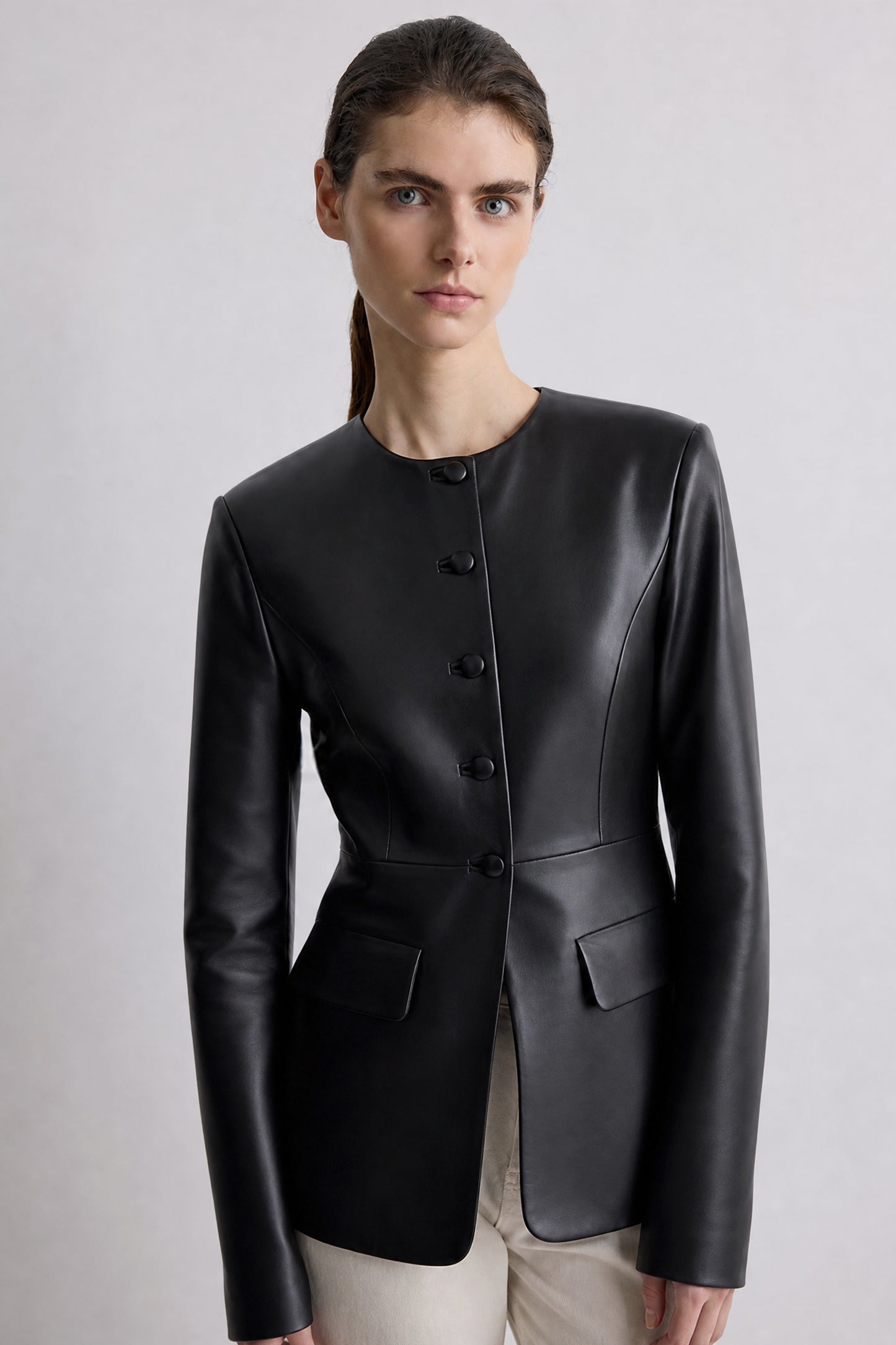 Jed Leather Jacket Black