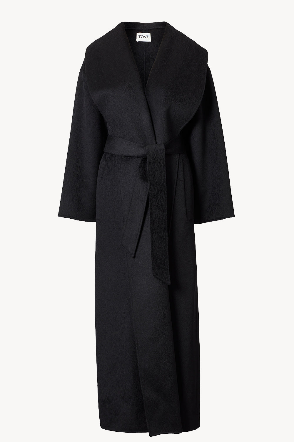 Jore Lambswool Maxi Coat Black