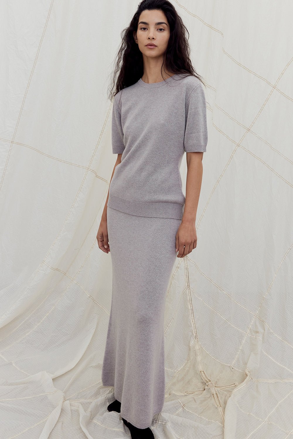 Lura Cashmere Top Grey
