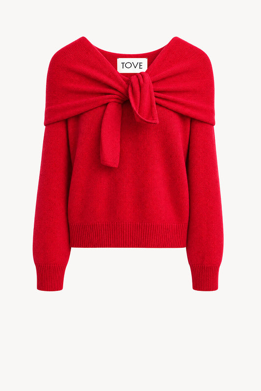 Malia Cashmere Top Red