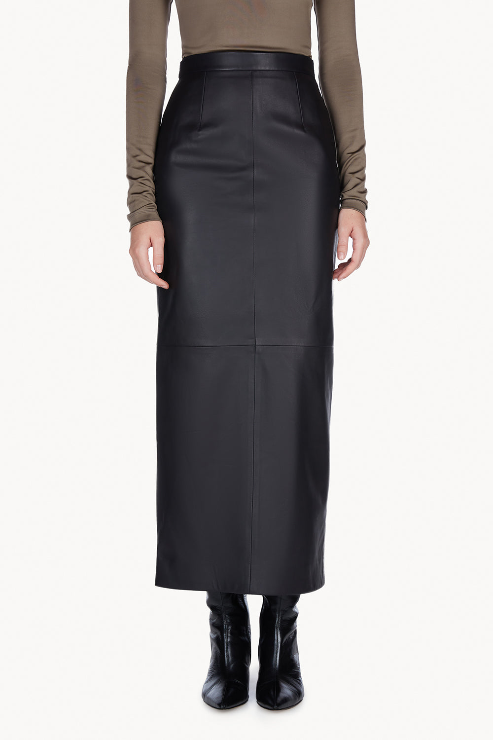 Mari Leather Skirt Black