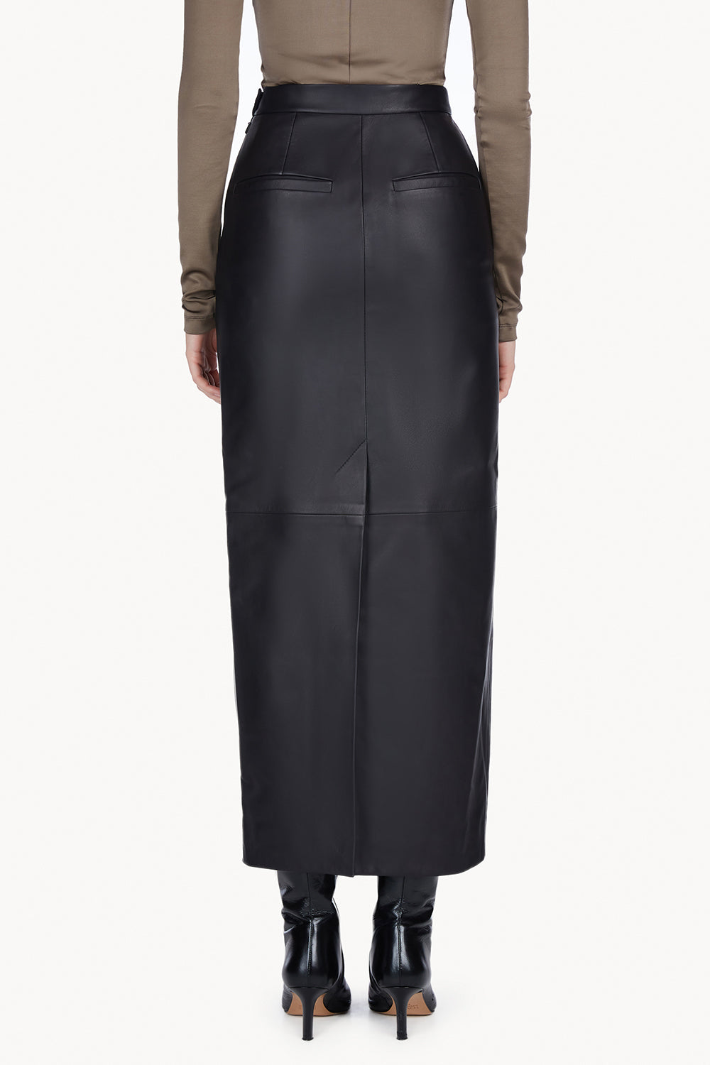 Mari Leather Skirt Black