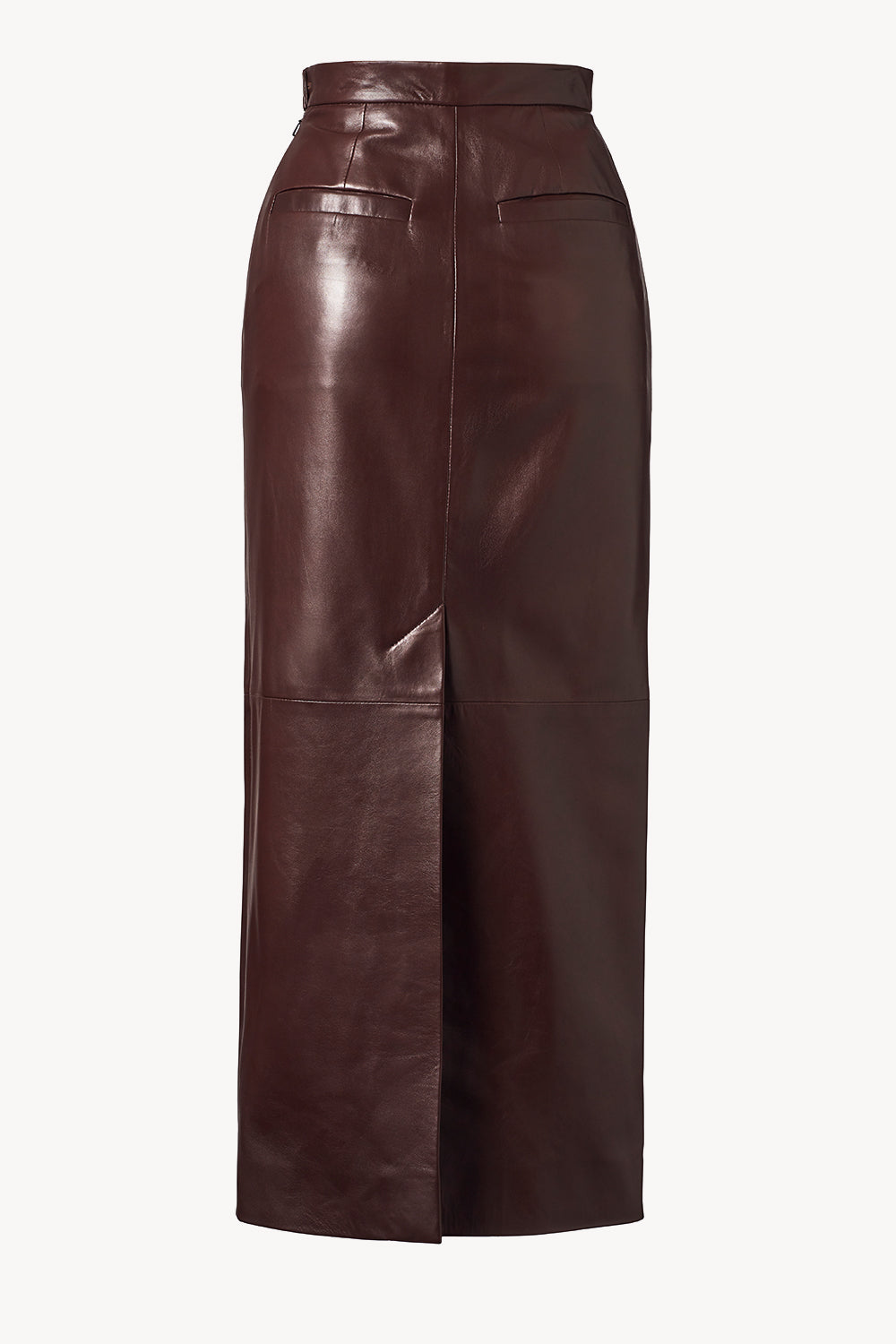 Dark brown 2024 faux leather skirt