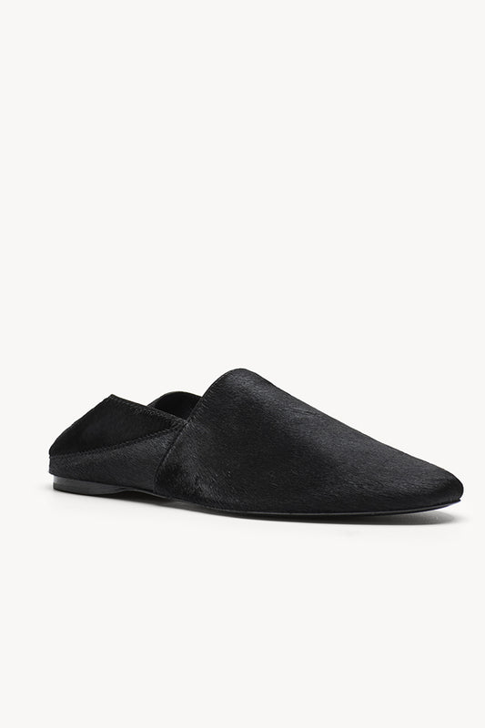 Pascale Slipper Ponyskin Black