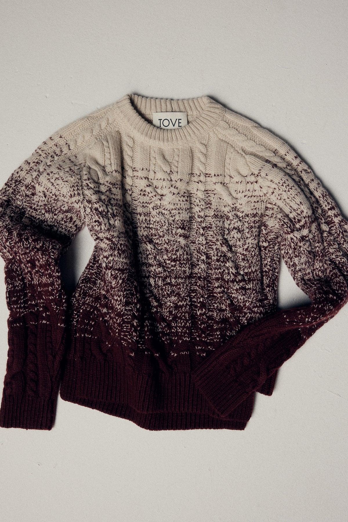 Pierra Cable Knit Jumper Aubergine